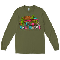 Army Green yeehaws and hellnaws Long Sleeve Tee - texasbilliewilder