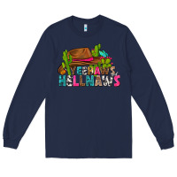 Navy yeehaws and hellnaws Long Sleeve Tee - texasbilliewilder