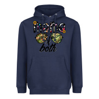 Navy mama of both Heavyweight Hoodie - CowhideDigitalArt