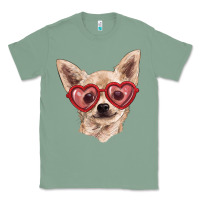 Sage chihuahua dog with love glasses Classic Tee - RanaPortraitStore