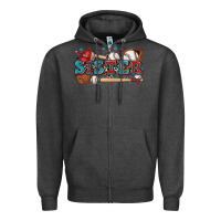 Charcoal Heather sister baseball Zipper Hoodie - Zillion Design Studio