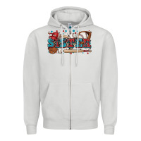 Dove Grey sister baseball Zipper Hoodie - Zillion Design Studio