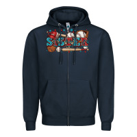 Navy sister baseball Zipper Hoodie - Zillion Design Studio
