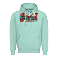 Seafoam sister baseball Zipper Hoodie - Zillion Design Studio