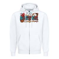 White sister baseball Zipper Hoodie - Zillion Design Studio