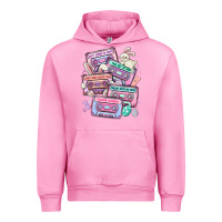Fuchsia Pink easter cassette tapes Urban Hoodie - MaliasSmallBusiness