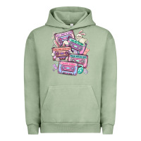 Pigment Oil Green easter cassette tapes Urban Hoodie - MaliasSmallBusiness