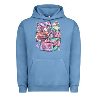 Pigment Pebble Blue easter cassette tapes Urban Hoodie - MaliasSmallBusiness