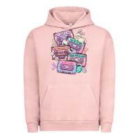 Pigment Salmon easter cassette tapes Urban Hoodie - MaliasSmallBusiness