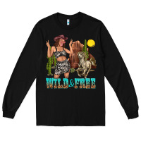 Black wild and free Long Sleeve Tee - texasbilliewilder