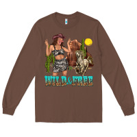Chestnut wild and free Long Sleeve Tee - texasbilliewilder