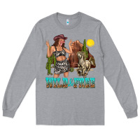 Heather Grey wild and free Long Sleeve Tee - texasbilliewilder