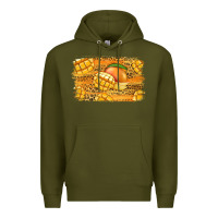 Army Green Mango Background Premium Hoodie - Jasminsmagicworld