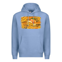 Colony Blue Mango Background Premium Hoodie - Jasminsmagicworld