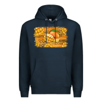 Navy Mango Background Premium Hoodie - Jasminsmagicworld