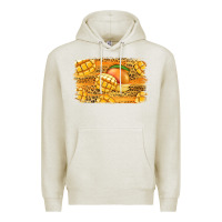Oatmeal Heather Mango Background Premium Hoodie - Jasminsmagicworld