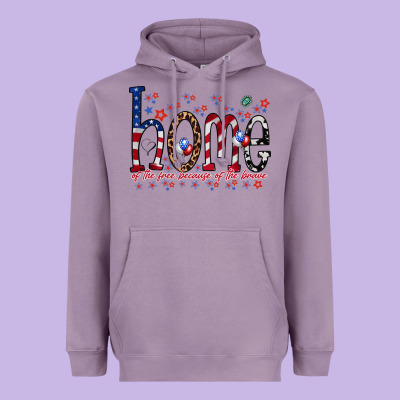 Home Of The Free Heavyweight Hoodie Designed By Racoondesign