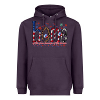 Plum home of the free Heavyweight Hoodie - RacoonDesign