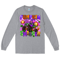 Heather Grey pumpkin smasher Long Sleeve Tee - AdoDesignShop