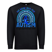 Black we wear blue for autism accept understand love Premium Sweatshirt - Artiststas