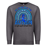 Charcoal Heather we wear blue for autism accept understand love Premium Sweatshirt - Artiststas