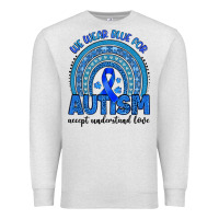 Oatmeal Heather we wear blue for autism accept understand love Premium Sweatshirt - Artiststas