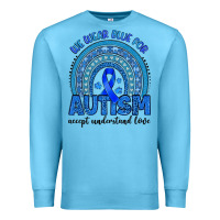 Ocean Blue we wear blue for autism accept understand love Premium Sweatshirt - Artiststas