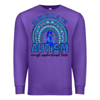 Purple we wear blue for autism accept understand love Premium Sweatshirt - Artiststas