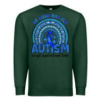Sports Green we wear blue for autism accept understand love Premium Sweatshirt - Artiststas