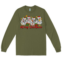 Army Green merry christmas pantasmas ghost christmas Long Sleeve Tee - Zillion Design Studio