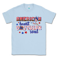 Dusty Blue American heart southern soul Classic Tee - texasbilliewilder