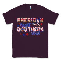 Plum American heart southern soul Classic Tee - texasbilliewilder