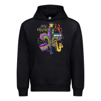Black new orleans mardi gras streets Urban Hoodie - MaliasSmallBusiness