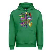 Emerald new orleans mardi gras streets Urban Hoodie - MaliasSmallBusiness