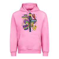 Fuchsia Pink new orleans mardi gras streets Urban Hoodie - MaliasSmallBusiness