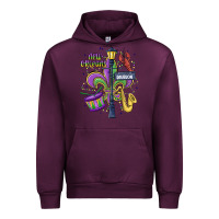 Mauve Wine new orleans mardi gras streets Urban Hoodie - MaliasSmallBusiness