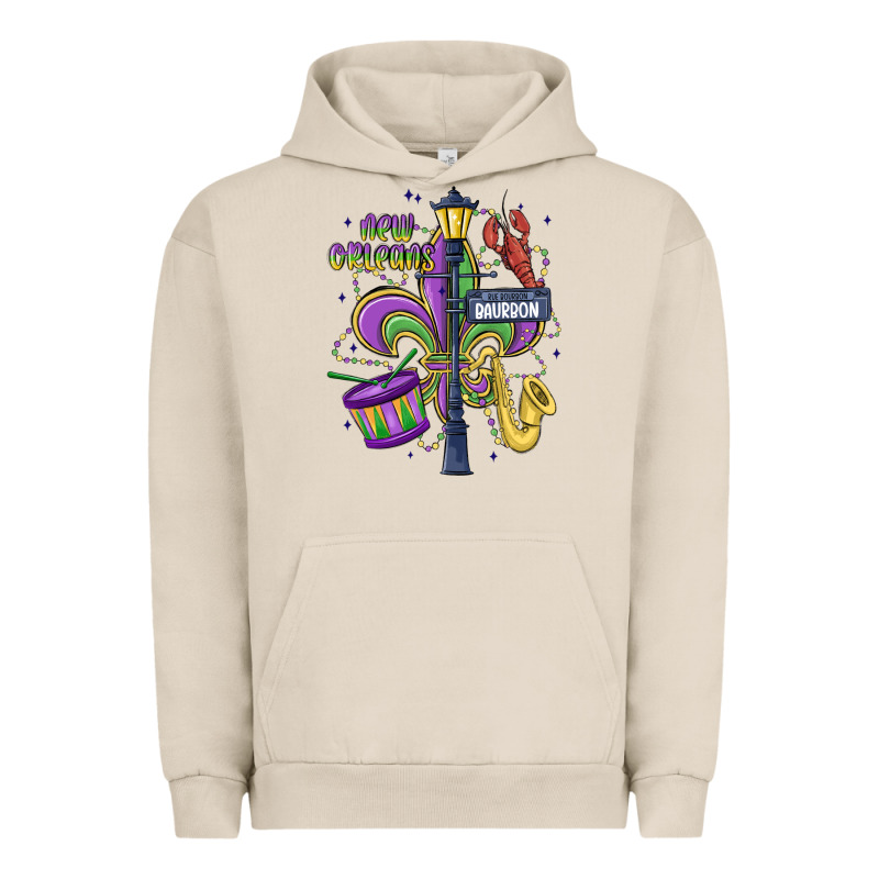 New Orleans Mardi Gras Streets Urban Hoodie by MaliasSmallBusiness | Teevron