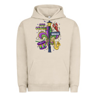 Pigment French Oak new orleans mardi gras streets Urban Hoodie - MaliasSmallBusiness