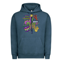 Pigment Midnight Navy new orleans mardi gras streets Urban Hoodie - MaliasSmallBusiness