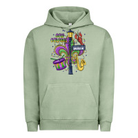 Pigment Oil Green new orleans mardi gras streets Urban Hoodie - MaliasSmallBusiness