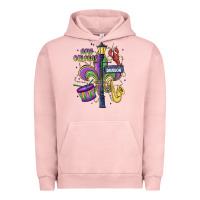 Pigment Salmon new orleans mardi gras streets Urban Hoodie - MaliasSmallBusiness