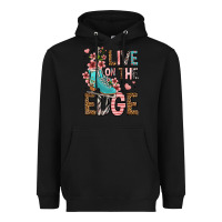 Black live on the edge ice skating Heavyweight Hoodie - FaDigitalArtStudio