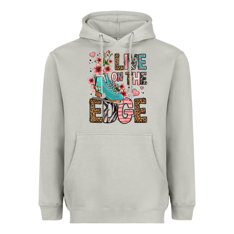 Live On The Edge Ice Skating Heavyweight Hoodie by FaDigitalArtStudio | Teevron