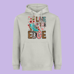 Live On The Edge Ice Skating Heavyweight Hoodie Designed By Fadigitalartstudio