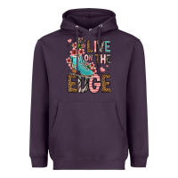 Plum live on the edge ice skating Heavyweight Hoodie - FaDigitalArtStudio