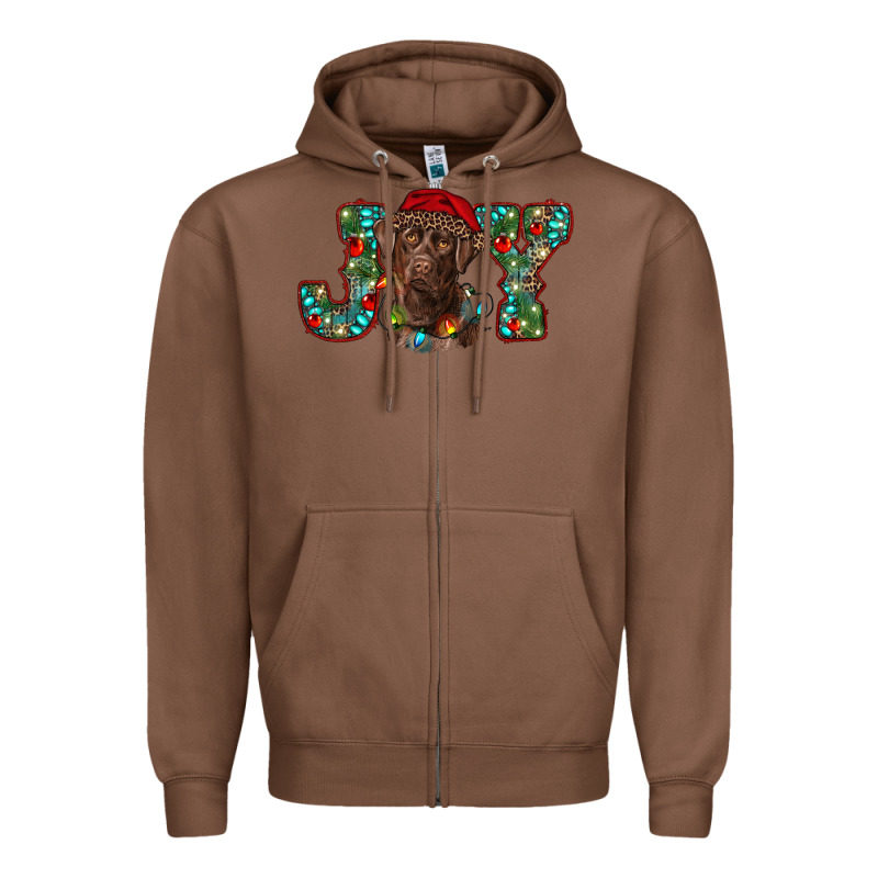 Labrador Retriever Christmas Joy Zipper Hoodie by RanaPortraitStore | Teevron