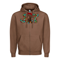 Chestnut labrador retriever christmas joy Zipper Hoodie - RanaPortraitStore
