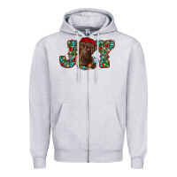 Heather Grey labrador retriever christmas joy Zipper Hoodie - RanaPortraitStore