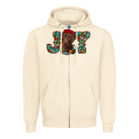Sandshell labrador retriever christmas joy Zipper Hoodie - RanaPortraitStore