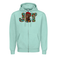 Seafoam labrador retriever christmas joy Zipper Hoodie - RanaPortraitStore